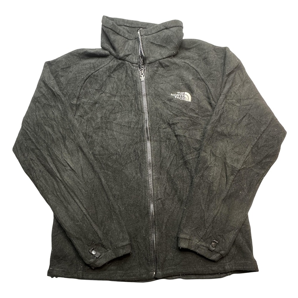 The North Face Fleece Jacket Mens Medium Black Full Zip‎ Outdoor Hiking Warm